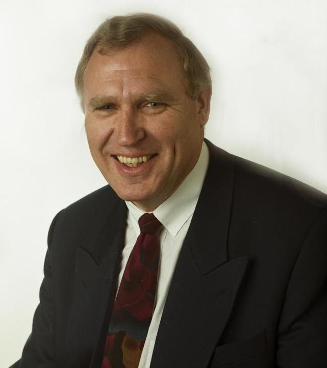 Werner Münch, Ministerpräsident von Sachsen-Anhalt bis zu seinem Rücktritt 1993, hier 1991