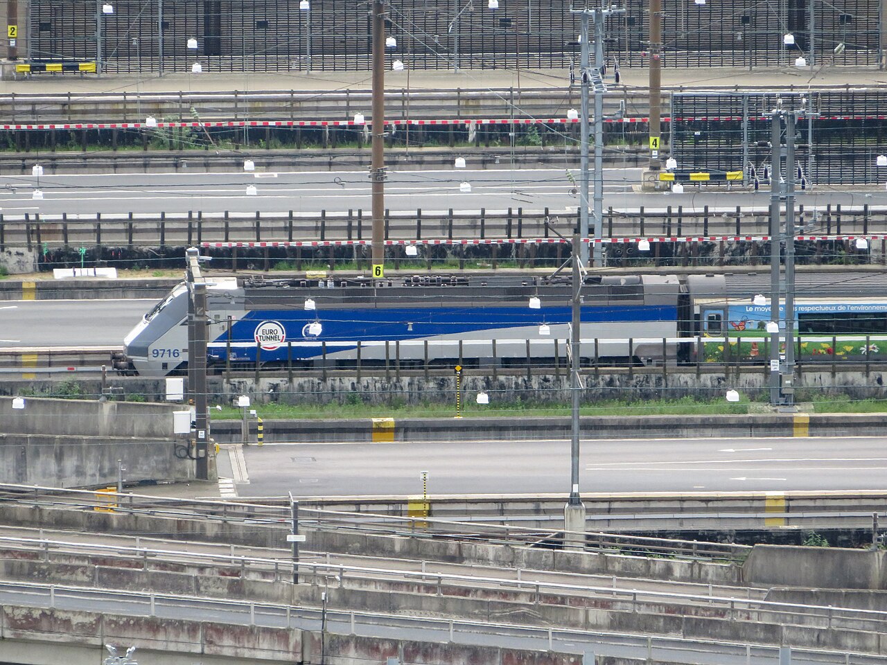 Das Terminal des Eurotunnels unter dem Ärmelkanal