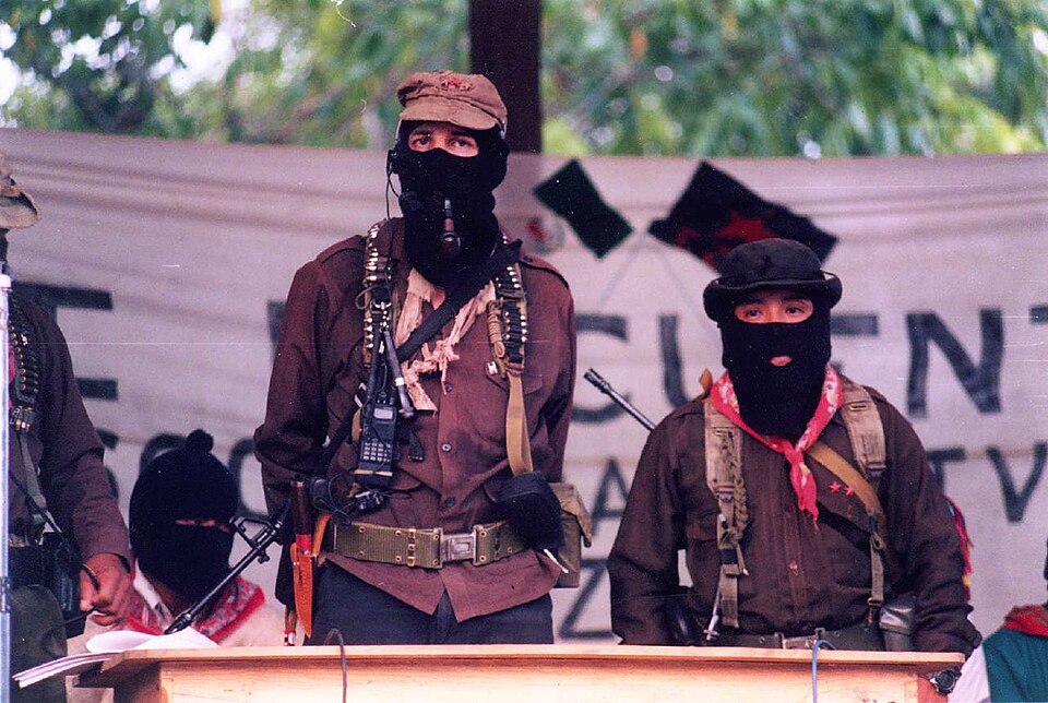 Subcomandante Marcos, Wortführer der Zapatisten, im Dschungel von Chiapas