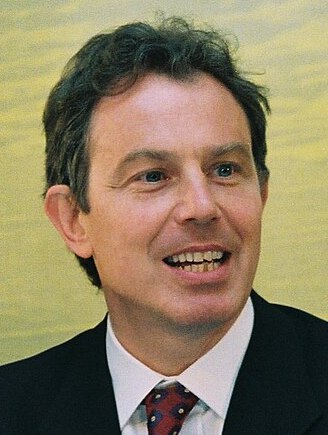 Tony Blair im Jahr 1997, als er britischer Premierminister wird