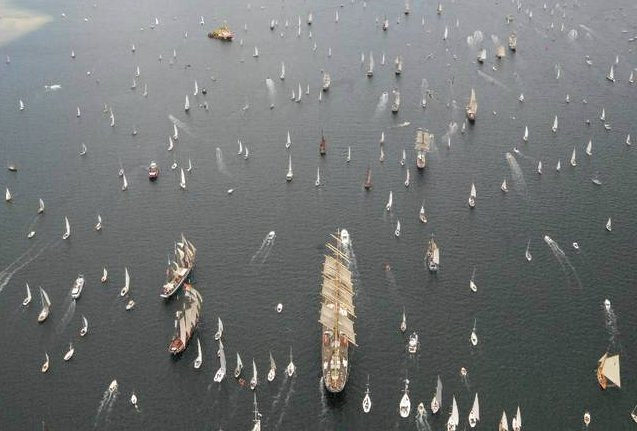 Die Windjammerparade bei der Kieler Woche