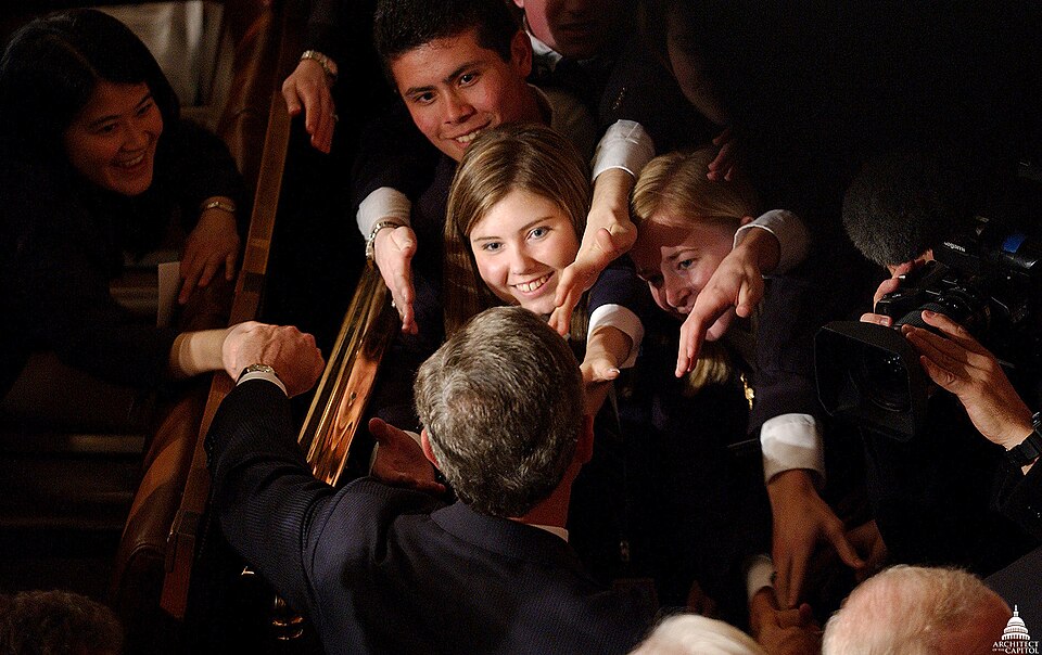 US-Präsident George W. Bush während der State-of-the-Union-Rede 2002