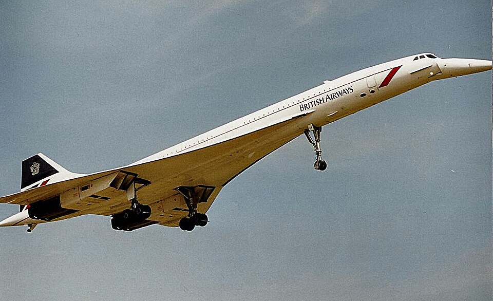 Landende Concorde der British Airways