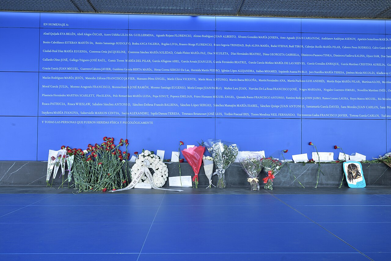 Das Mahnmal am Bahnhof Atocha für die Opfer der Madrider Anschläge 2004