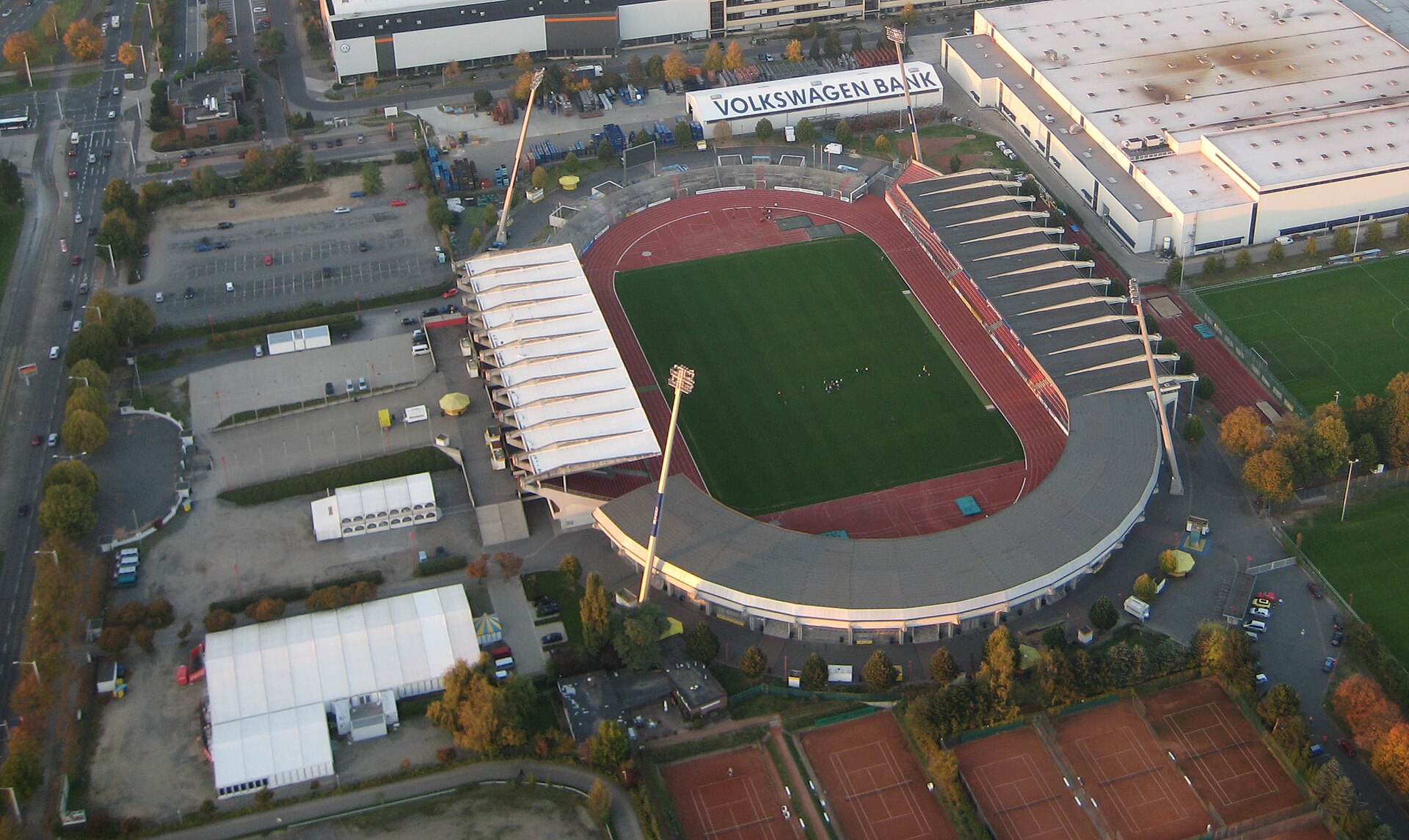 Das Städtische Stadion an der Hamburger Straße in Braunschweig