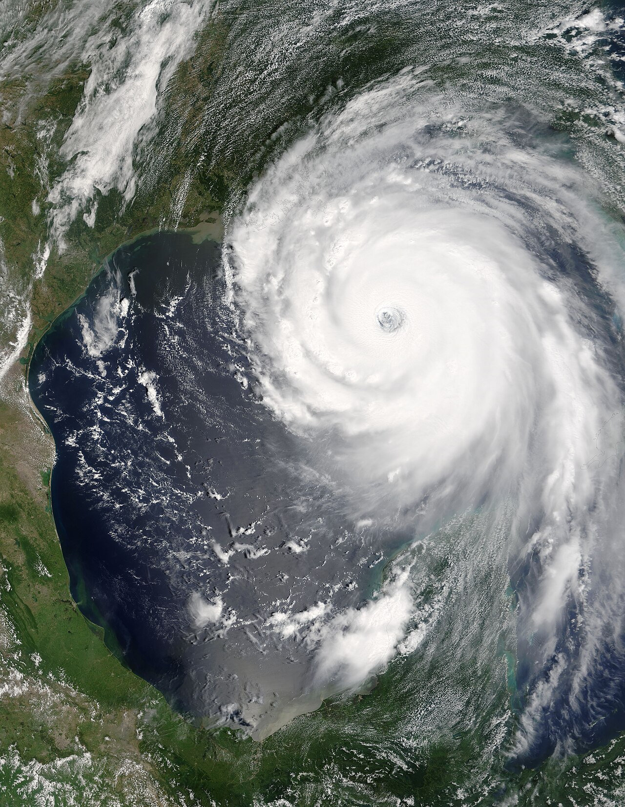 Satellitenbild des Hurrikans Katrina, 2005