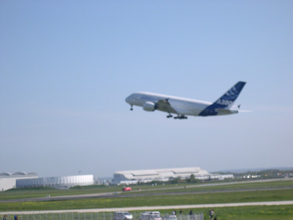 Der Airbus A380 beim Jungfernflug 2005
