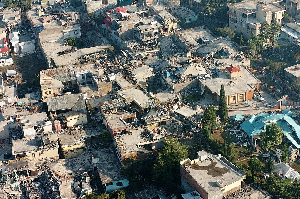 Erdbebenschäden in Muzaffarabad, Kaschmir, 2005