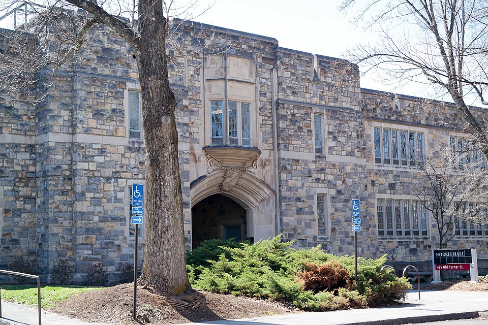 Norris Hall auf dem Campus der Virginia Tech, Tatort des Amoklaufs 2007