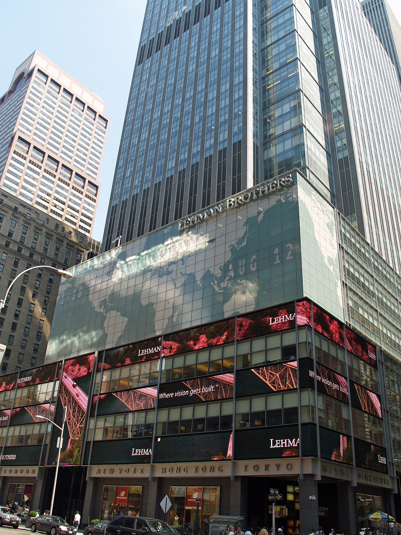 Die Zentrale von Lehman Brothers in New York, deren Pleite 2008 die Finanzkrise auslöst