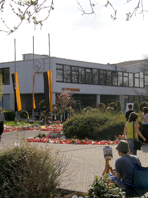 Die Albertville-Realschule in Winnenden, Schauplatz des Amoklaufs 2009