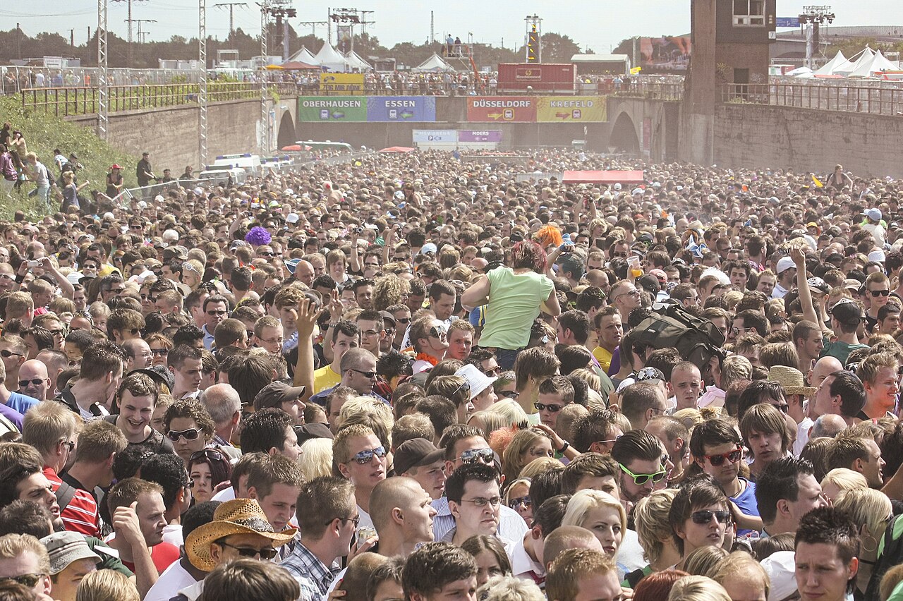 Die Rampe am Unglücksort der Loveparade in Duisburg, 2010