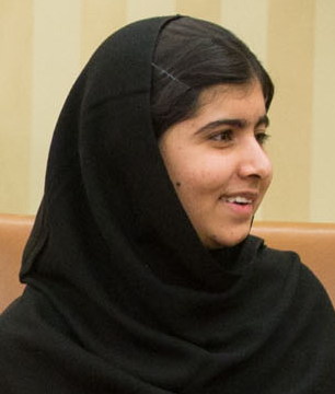 Malala Yousafzai, wenige Monate nach dem Attentat