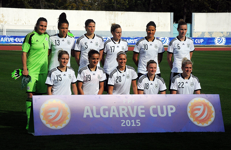 Die deutsche Frauen-Nationalmannschaft beim Algarve Cup 2015