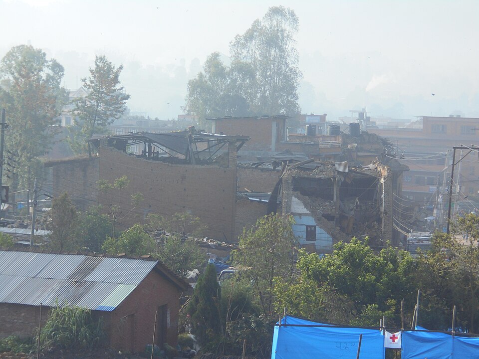 Erdbebenschäden in Nepal, 2015