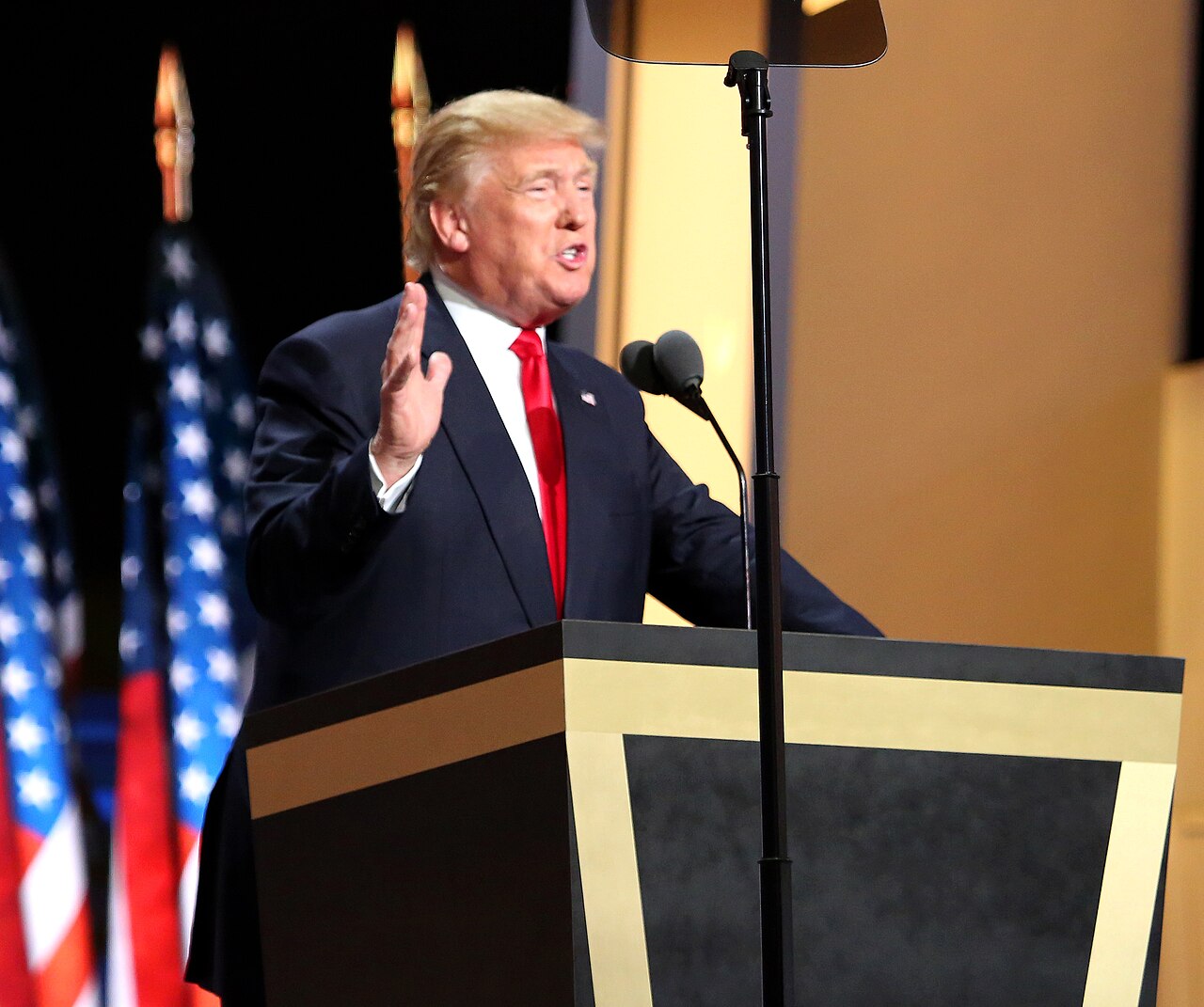 Donald Trump, 2016 zum US-Präsidenten gewählt