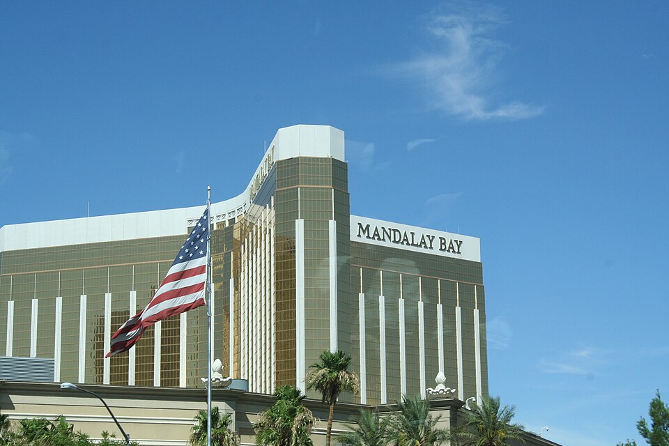 Das Hotel Mandalay Bay in Las Vegas, Tatort des Attentats vom 1. Oktober 2017