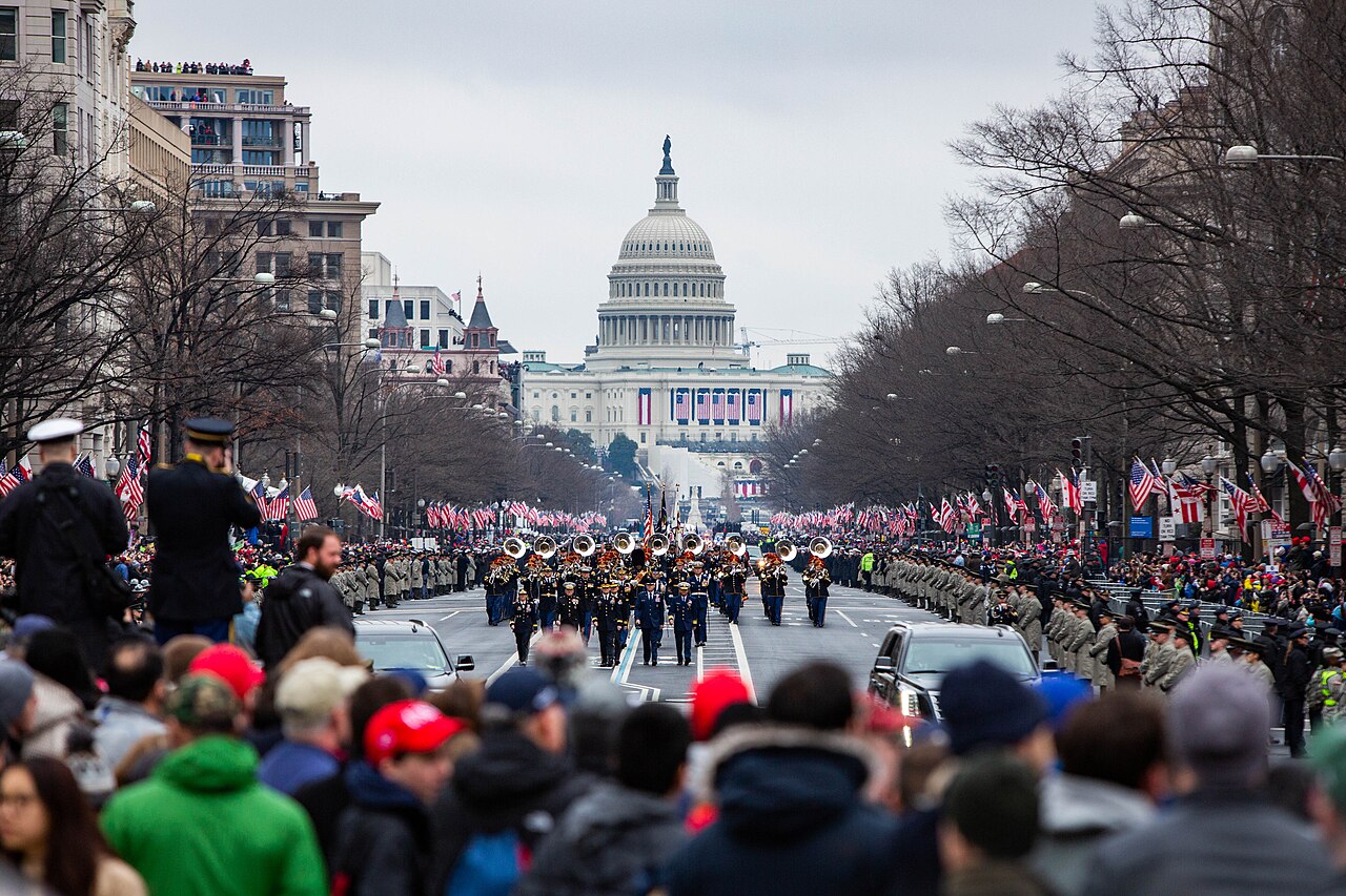 Das Kapitol in Washington bei der Amtseinführung Donald Trumps, 2017