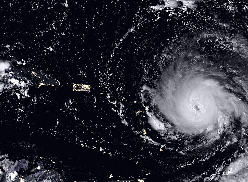 Satellitenaufnahme des Hurrikans Irma, September 2017