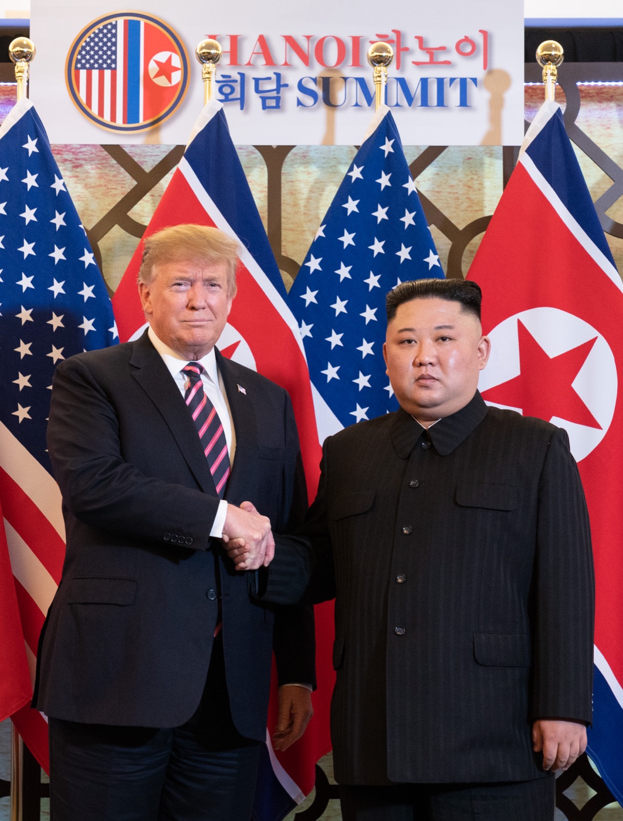 Donald Trump und Kim Jong-un beim Gipfeltreffen in Hanoi