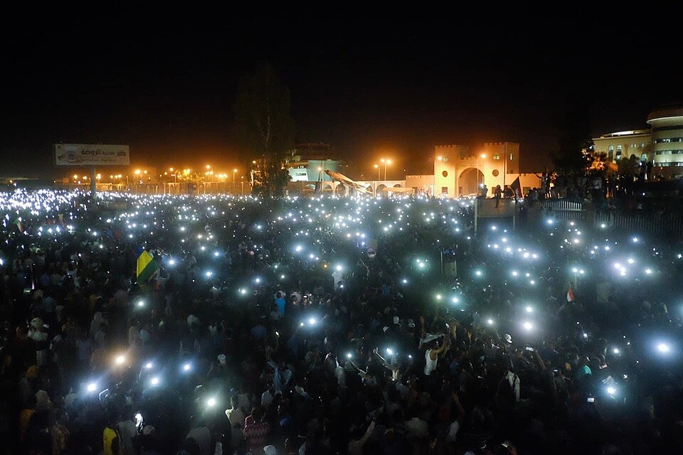 Sit-in der Protestbewegung in Khartum, Sudan 2019