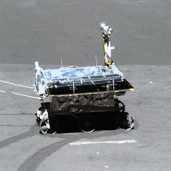 Der chinesische Mondrover Yutu-2 der Mission Chang'e 4