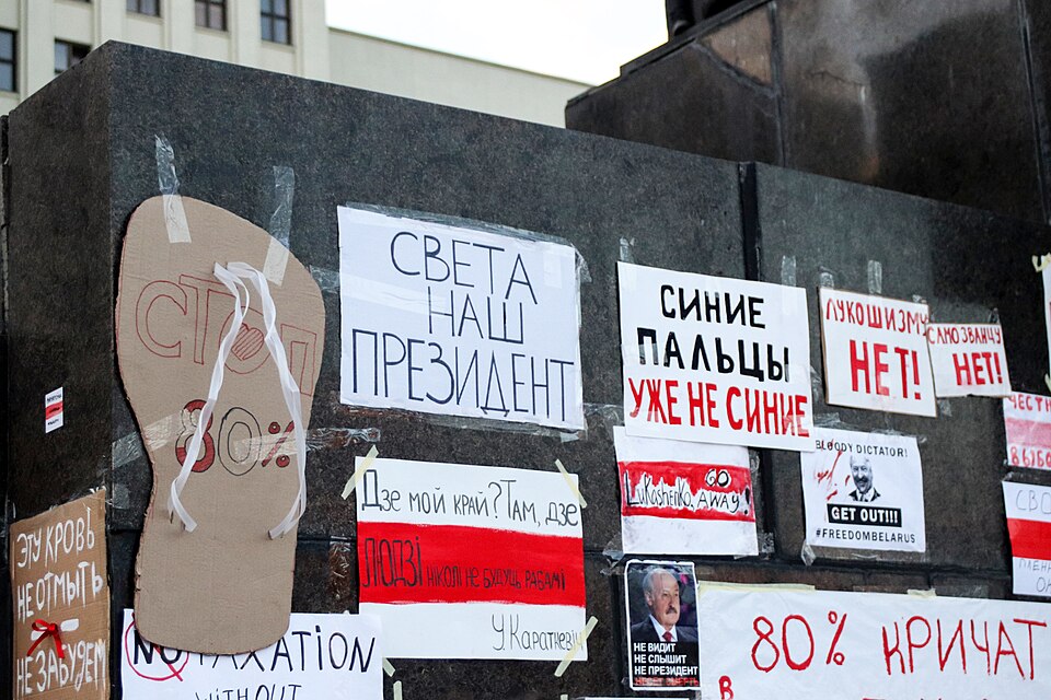 Massenproteste in Minsk gegen das Wahlergebnis, August 2020