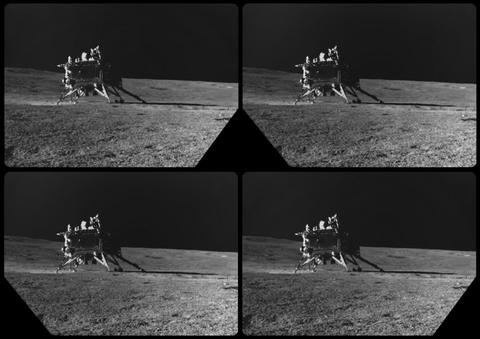 Die Landeeinheit Vikram der Mission Chandrayaan-3 auf der Mondoberfläche