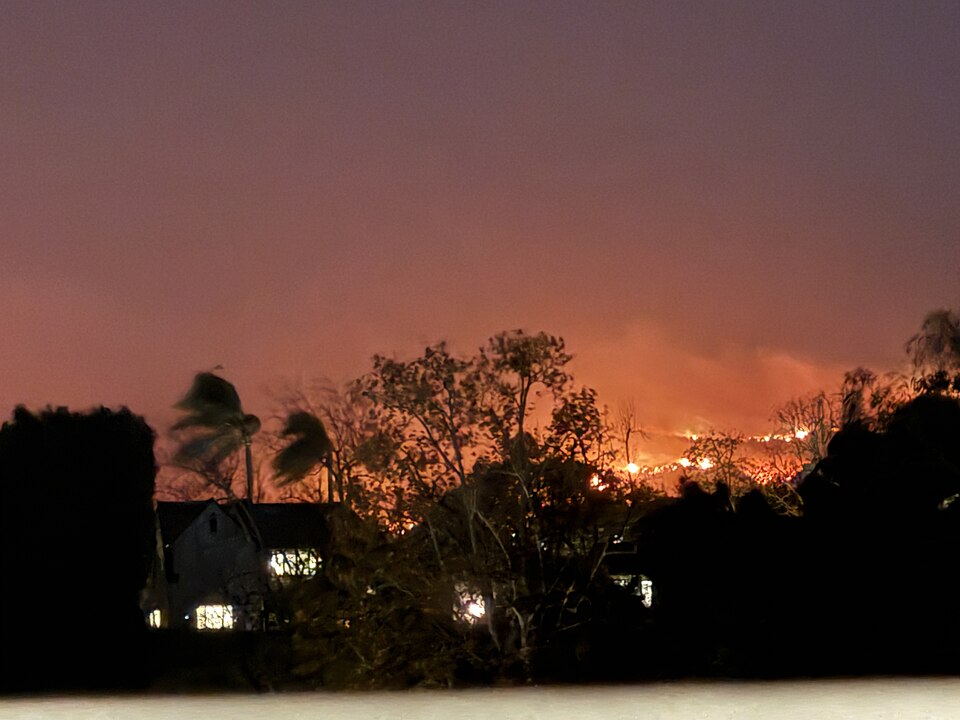 Das Palisades Fire bei Los Angeles im Januar 2025