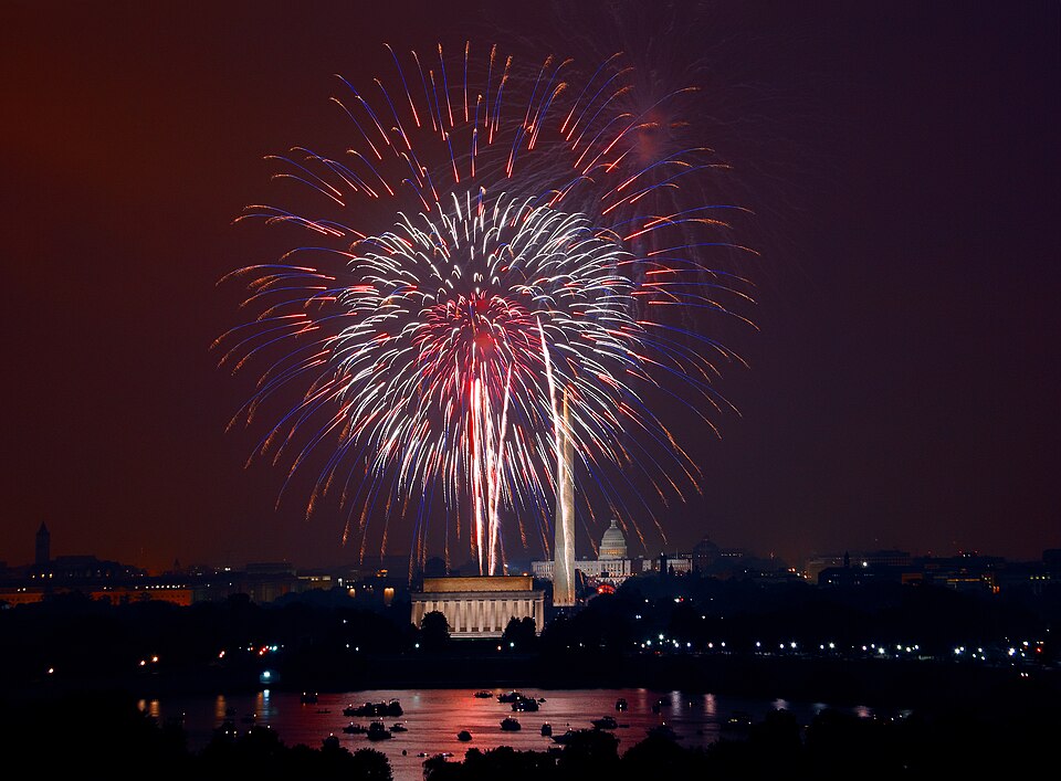 Feuerwerk zum Unabhängigkeitstag über Washington, D.C.